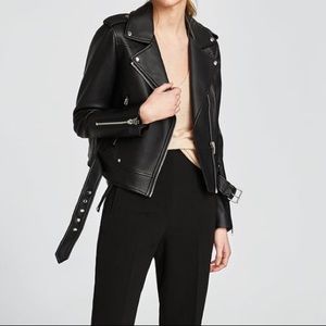 NWT Zara faux leather jacket